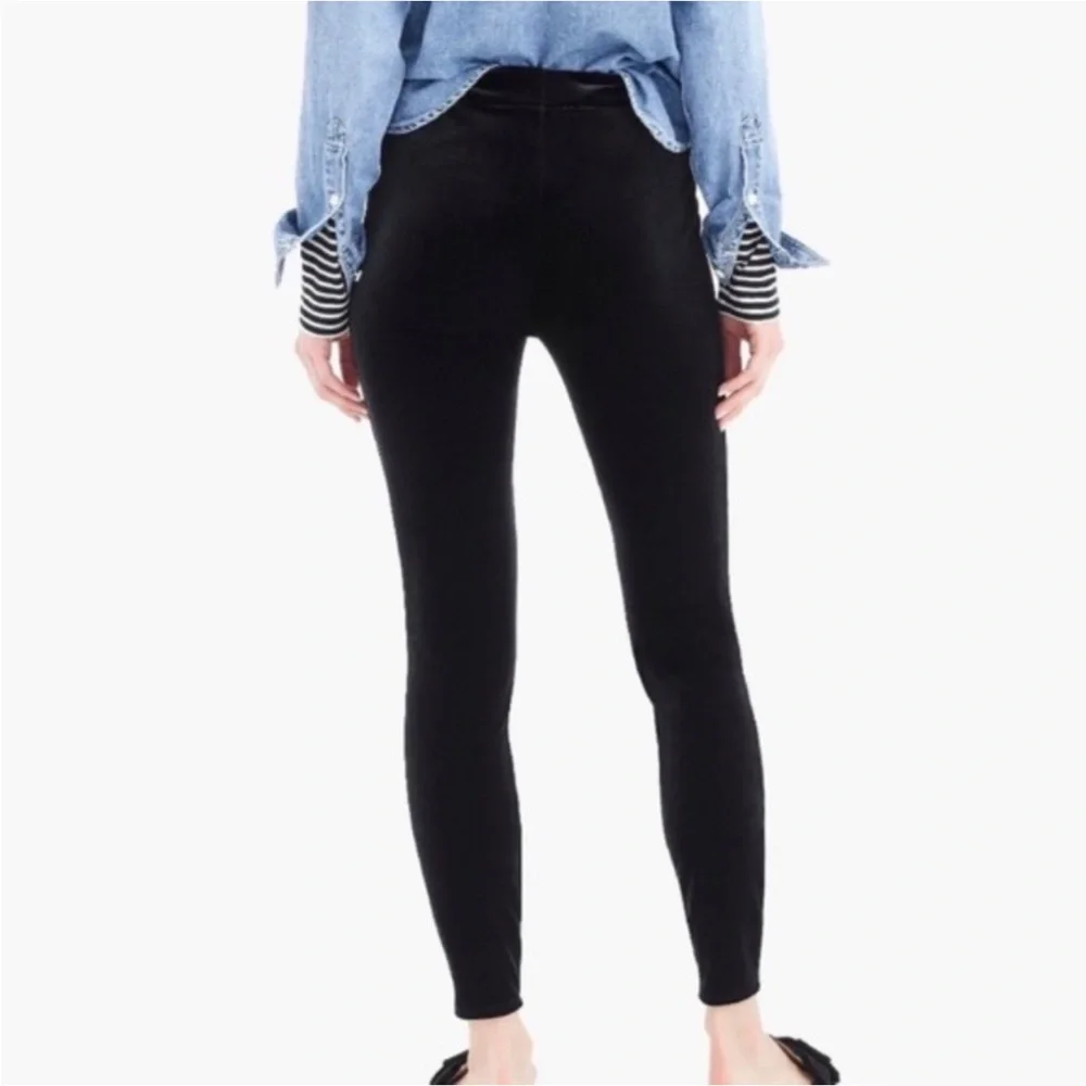 J. Crew Velvet Leggings Black